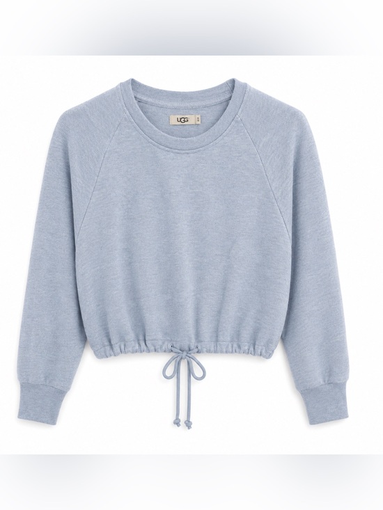UGG Tops - UGG Women’s XS Blue Soft Knit Drawstring Hem Long Sleeve Pullover Sweatshirt